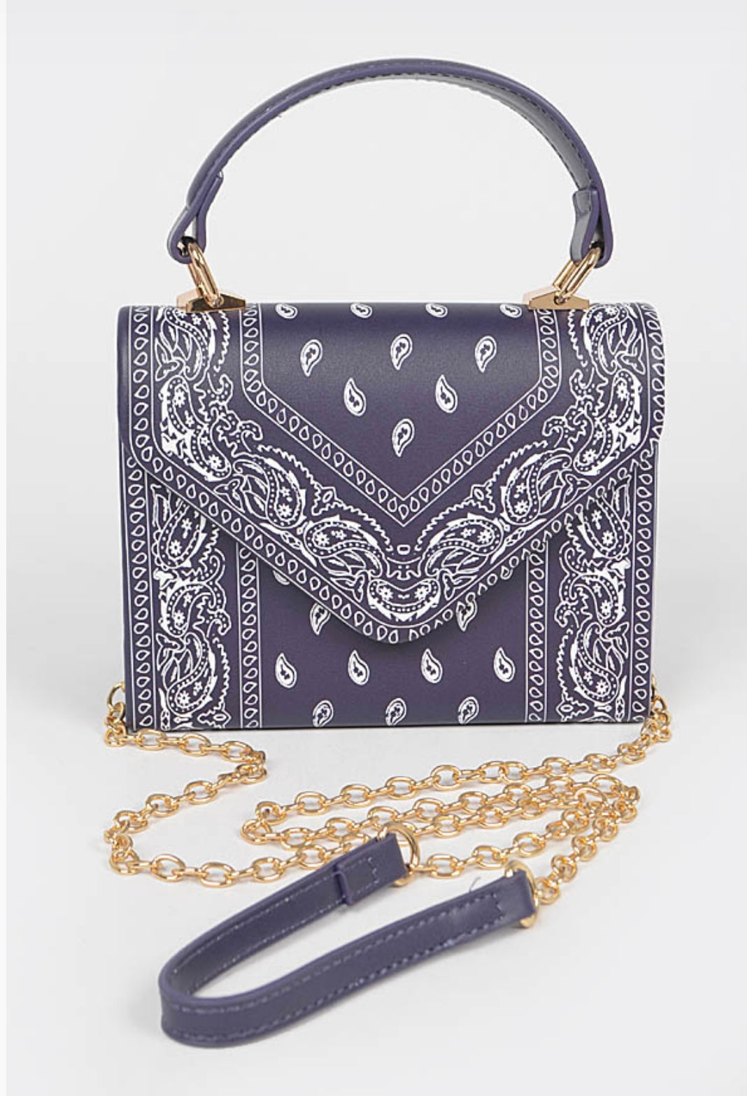 BANDANA PRINT HANDLE CROSS BODY BAG