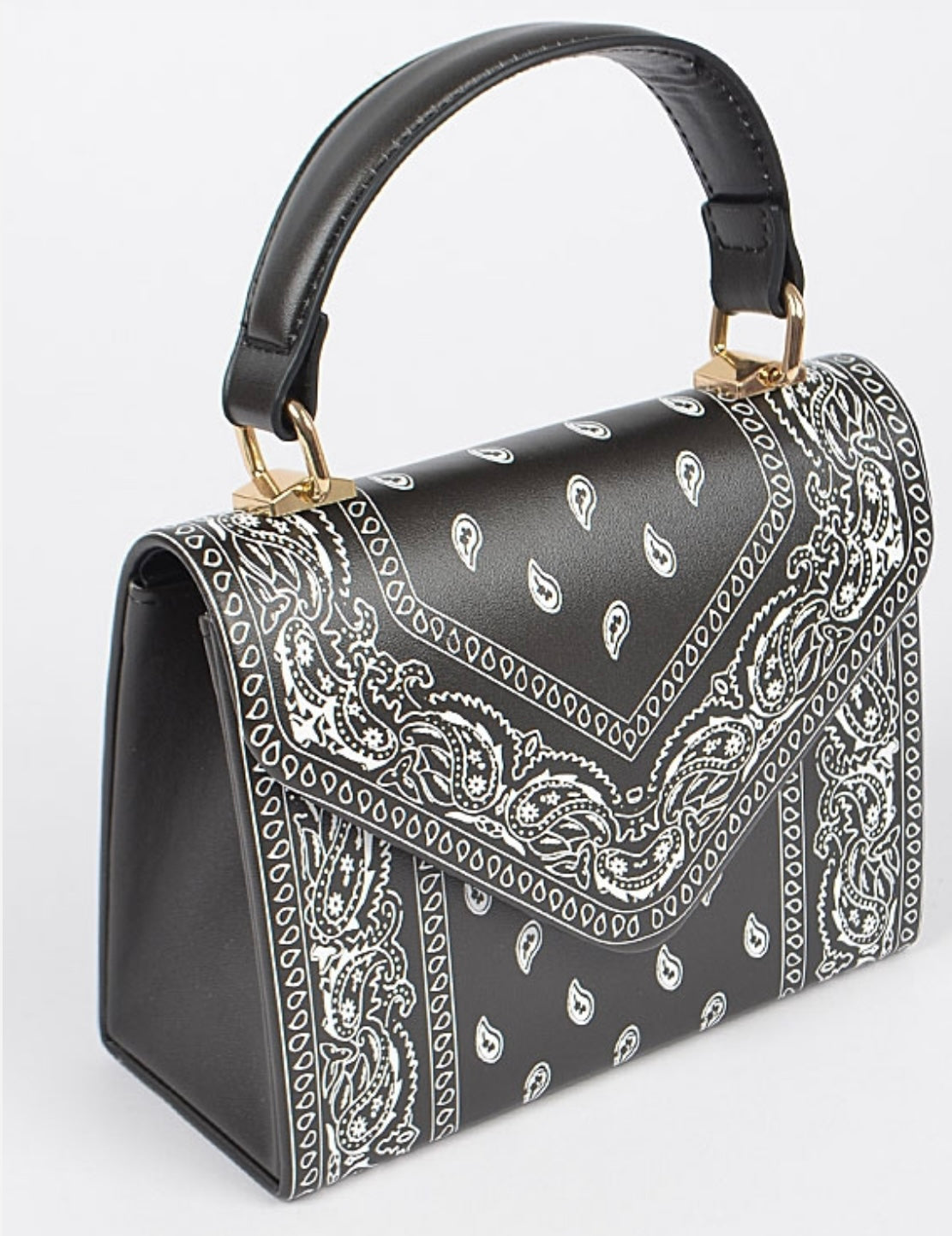 BANDANA PRINT HANDLE CROSS BODY BAG