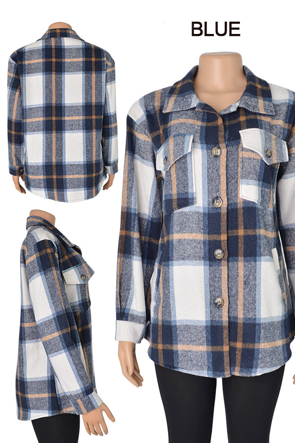 PLAID FLANNEL SHACKET