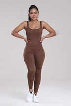 SEAMLESS RIBBED TANK JUMPSUIT