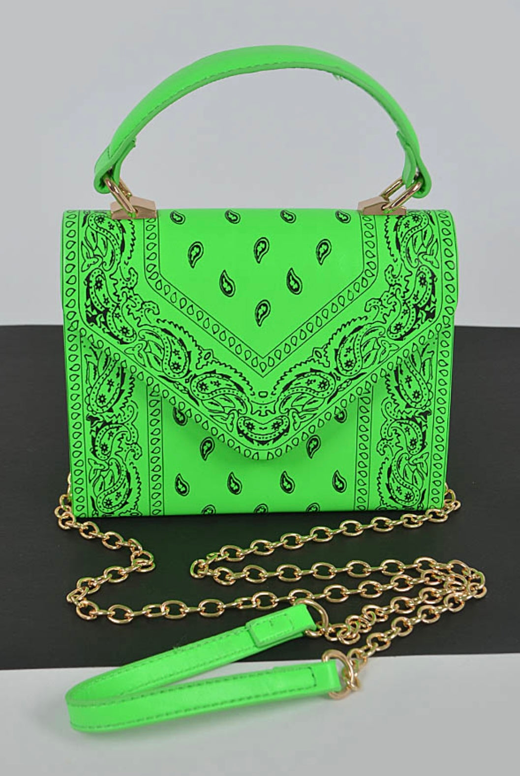 BANDANA PRINT HANDLE CROSS BODY BAG