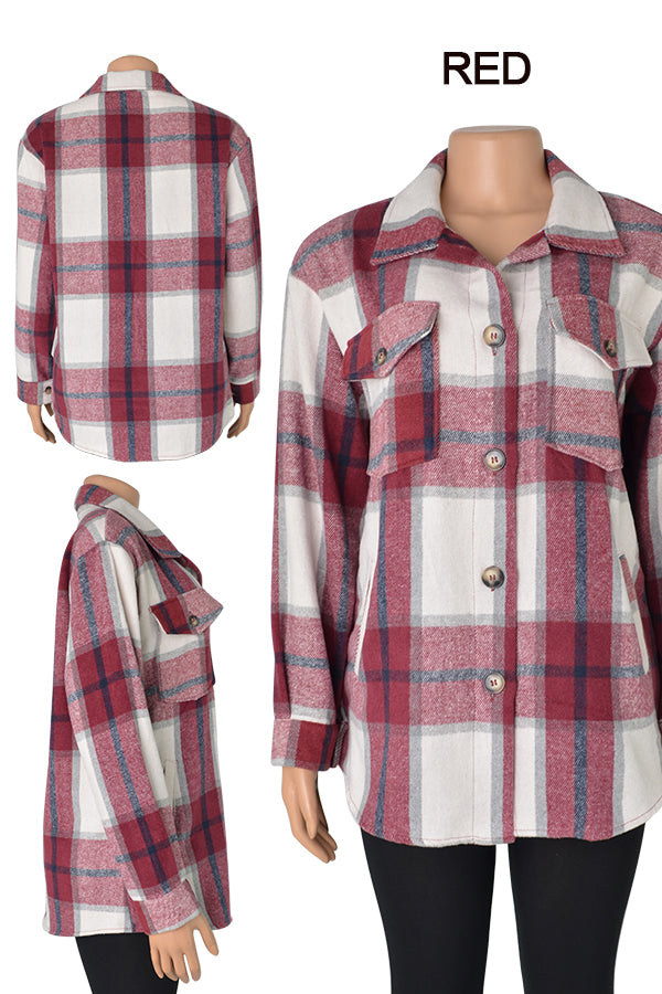 PLAID FLANNEL SHACKET