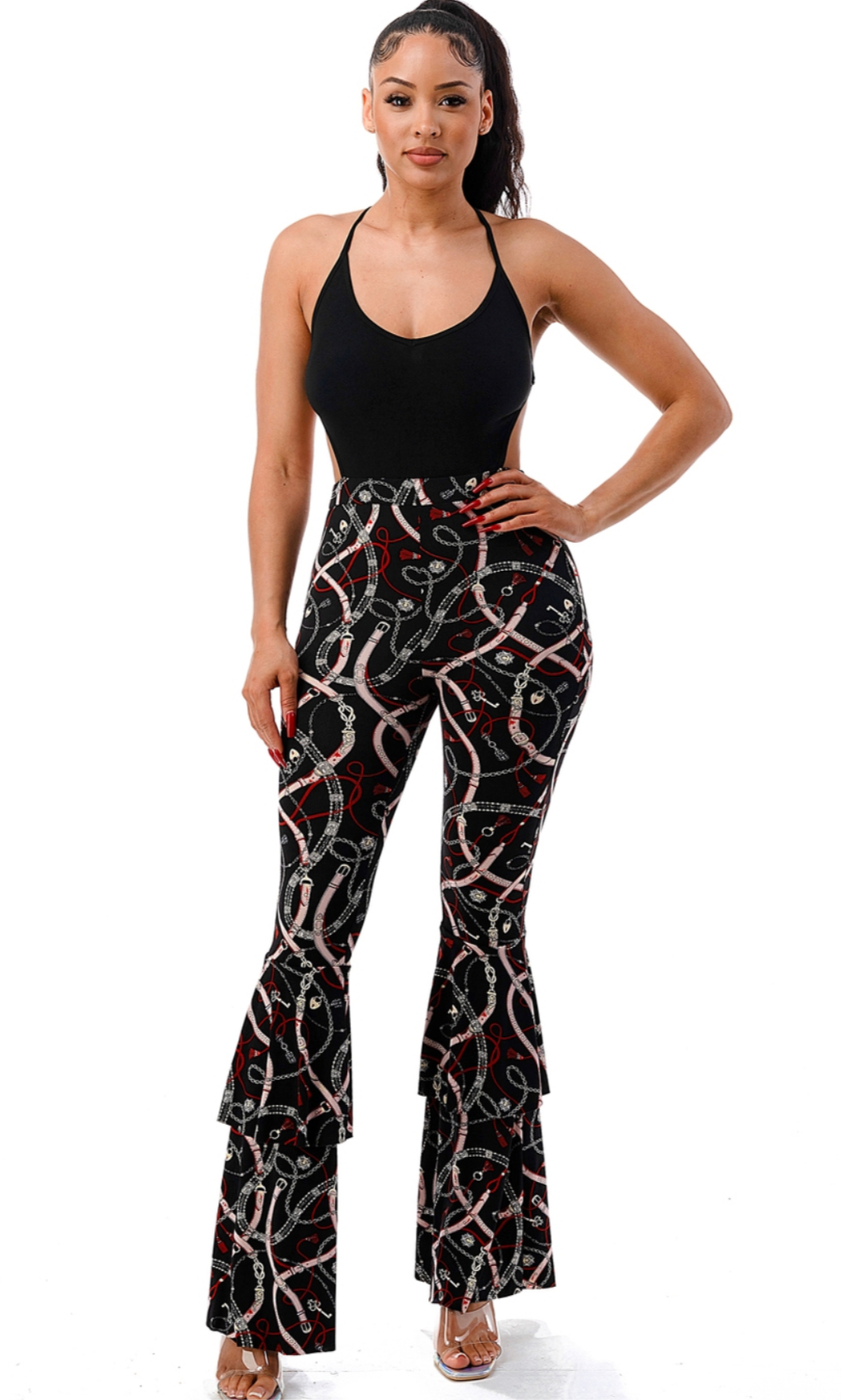 CAMI WITH FLARE PANTS JUMPSUIT