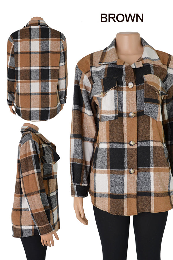 PLAID FLANNEL SHACKET