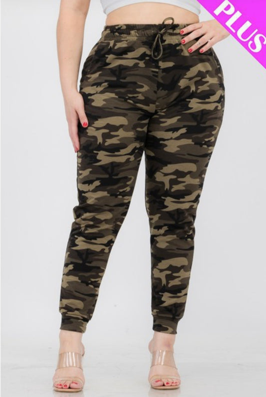 PLUS FRENCH TERRY CAMO JOGGERS