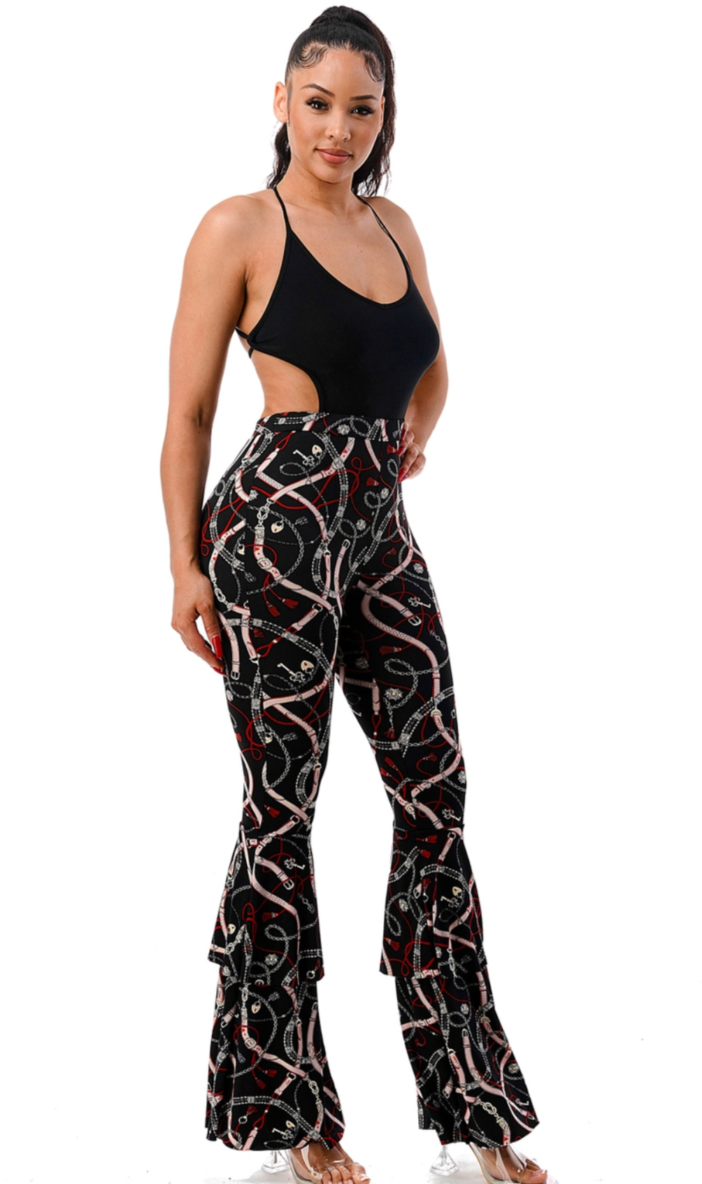 CAMI WITH FLARE PANTS JUMPSUIT