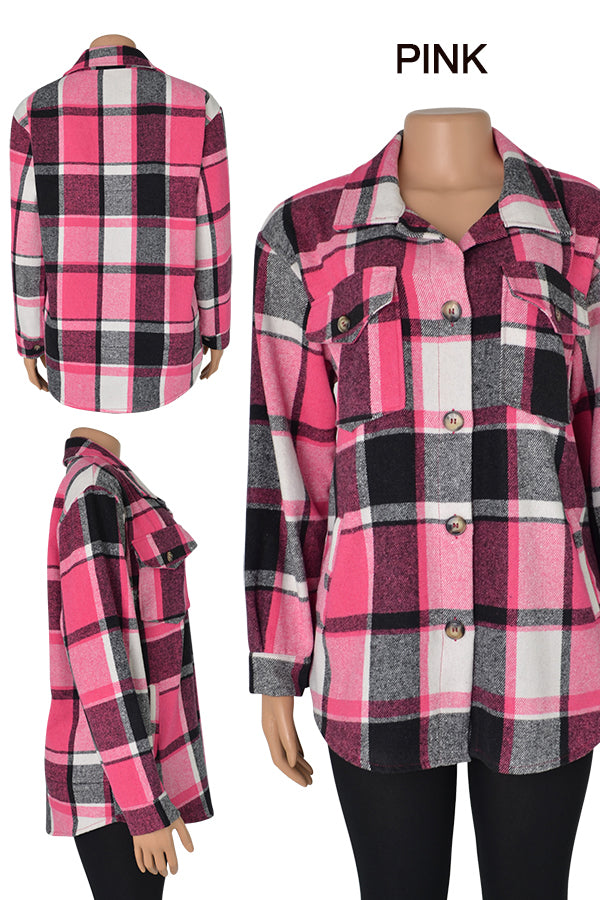 PLAID FLANNEL SHACKET