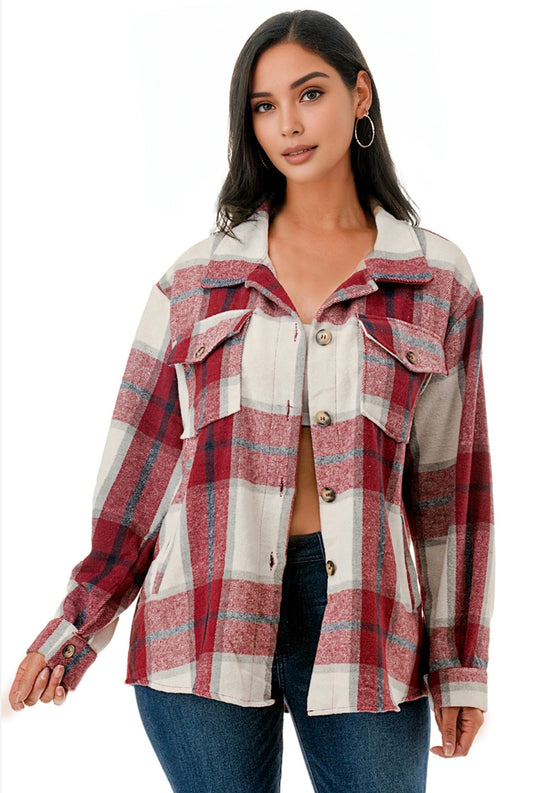 PLAID FLANNEL SHACKET