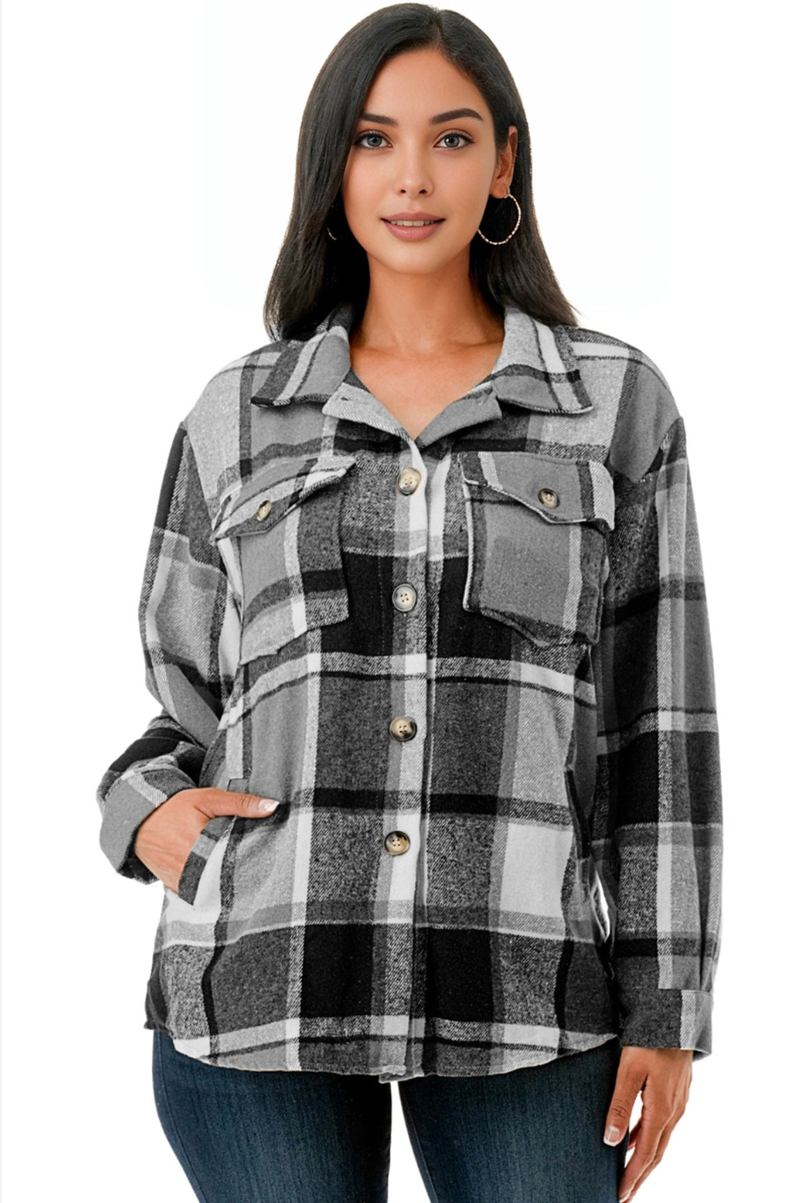 PLAID FLANNEL SHACKET